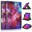 Painted Pattern Voltage Horizontal Flip PU Leather Tablet Case with Rotating Holder & Pen Slot & Sleep / Wake-up Function For iPad mini 6(Milky Way)