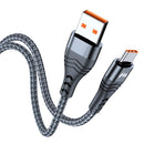 ADC-005 6A USB to USB-C / Type-C Weave Fast Charging Data Cable, Length:2m(Black)