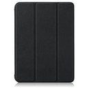 Solid Color TPU Horizontal Flip Leather Tablet Case with Three-folding Holder & Pen Slot & Sleep / Wake-up Function For iPad mini 6(Black)