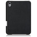Solid Color TPU Horizontal Flip Leather Tablet Case with Three-folding Holder & Pen Slot & Sleep / Wake-up Function For iPad mini 6(Black)