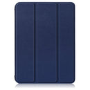 Solid Color TPU Horizontal Flip Leather Tablet Case with Three-folding Holder & Pen Slot & Sleep / Wake-up Function For iPad mini 6(Dark Blue)