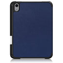 Solid Color TPU Horizontal Flip Leather Tablet Case with Three-folding Holder & Pen Slot & Sleep / Wake-up Function For iPad mini 6(Dark Blue)