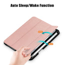 Solid Color TPU Horizontal Flip Leather Tablet Case with Three-folding Holder & Pen Slot & Sleep / Wake-up Function For iPad mini 6(Rose Gold)