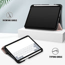 Solid Color TPU Horizontal Flip Leather Tablet Case with Three-folding Holder & Pen Slot & Sleep / Wake-up Function For iPad mini 6(Rose Gold)