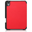 Solid Color TPU Horizontal Flip Leather Tablet Case with Three-folding Holder & Pen Slot & Sleep / Wake-up Function For iPad mini 6(Red)
