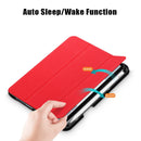 Solid Color TPU Horizontal Flip Leather Tablet Case with Three-folding Holder & Pen Slot & Sleep / Wake-up Function For iPad mini 6(Red)