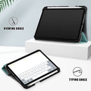 Solid Color TPU Horizontal Flip Leather Tablet Case with Three-folding Holder & Pen Slot & Sleep / Wake-up Function For iPad mini 6(Dark Green)