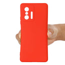 For Xiaomi 11T 5G Solid Color Liquid Silicone Dropproof Full Coverage Protective Case(Red)