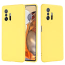 For Xiaomi 11T 5G Solid Color Liquid Silicone Dropproof Full Coverage Protective Case(Yellow)