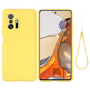 For Xiaomi 11T 5G Solid Color Liquid Silicone Dropproof Full Coverage Protective Case(Yellow)
