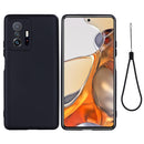 For Xiaomi 11T 5G Solid Color Liquid Silicone Dropproof Full Coverage Protective Case(Black)