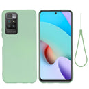 For Xiaomi Redmi 10 Solid Color Liquid Silicone Dropproof Full Coverage Protective Case(Green)