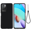 For Xiaomi Redmi 10 Solid Color Liquid Silicone Dropproof Full Coverage Protective Case(Black)