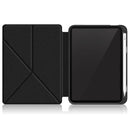 Cloth Texture Multi-folding Horizontal Flip PU Leather Shockproof Tablet Case with Holder & Sleep / Wake-up Function & Pen Slot For iPad mini 6(Black)