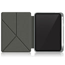 Cloth Texture Multi-folding Horizontal Flip PU Leather Shockproof Tablet Case with Holder & Sleep / Wake-up Function & Pen Slot For iPad mini 6(Grey)