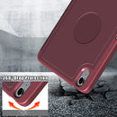 Cloth Texture Multi-folding Horizontal Flip PU Leather Shockproof Tablet Case with Holder & Sleep / Wake-up Function & Pen Slot For iPad mini 6(Wine Red)