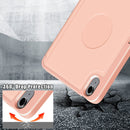 Cloth Texture Multi-folding Horizontal Flip PU Leather Shockproof Tablet Case with Holder & Sleep / Wake-up Function & Pen Slot For iPad mini 6(Rose Gold)