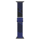 Two-color Nylon Braid Watch Band For Apple Watch Series 7 41mm / 6&SE&5&4 40mm / 3&2&1 38mm(Black Sapphire Blue)