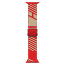 Two-color Nylon Braid Watch Band For Apple Watch Series 7 41mm / 6&SE&5&4 40mm / 3&2&1 38mm(Kraft Paper Red)
