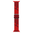 Two-color Nylon Braid Watch Band For Apple Watch Series 7 41mm / 6&SE&5&4 40mm / 3&2&1 38mm(Heart Red Red)