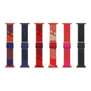 Two-color Nylon Braid Watch Band For Apple Watch Series 7 41mm / 6&SE&5&4 40mm / 3&2&1 38mm(Orange Pink)