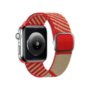 Two-color Nylon Braid Watch Band For Apple Watch Series 7 45mm / 6&SE&5&4 44mm / 3&2&1 42mm(Kraft Paper Red)