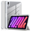 Solid Color TPU + Acrylic Horizontal Flip Leather Tablet Case with Three-folding Holder & Sleep / Wake-up Function & Pen Slot For iPad mini 6(Grey)