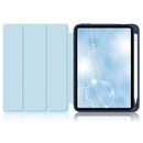 Solid Color TPU + Acrylic Horizontal Flip Leather Tablet Case with Three-folding Holder & Sleep / Wake-up Function & Pen Slot For iPad mini 6(White Ice Blue)