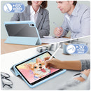 Solid Color TPU + Acrylic Horizontal Flip Leather Tablet Case with Three-folding Holder & Sleep / Wake-up Function & Pen Slot For iPad mini 6(White Ice Blue)