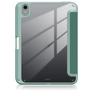 Solid Color TPU + Acrylic Horizontal Flip Leather Tablet Case with Three-folding Holder & Sleep / Wake-up Function & Pen Slot For iPad mini 6(Dark Green)