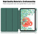 Solid Color TPU + Acrylic Horizontal Flip Leather Tablet Case with Three-folding Holder & Sleep / Wake-up Function & Pen Slot For iPad mini 6(Dark Green)