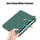 Solid Color TPU + Acrylic Horizontal Flip Leather Tablet Case with Three-folding Holder & Sleep / Wake-up Function & Pen Slot For iPad mini 6(Dark Green)