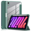 Solid Color TPU + Acrylic Horizontal Flip Leather Tablet Case with Three-folding Holder & Sleep / Wake-up Function & Pen Slot For iPad mini 6(Dark Green)
