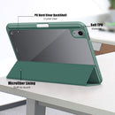 Solid Color TPU + Acrylic Horizontal Flip Leather Tablet Case with Three-folding Holder & Sleep / Wake-up Function & Pen Slot For iPad mini 6(Dark Green)