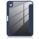 Solid Color TPU + Acrylic Horizontal Flip Leather Tablet Case with Three-folding Holder & Sleep / Wake-up Function & Pen Slot For iPad mini 6(Dark Blue)