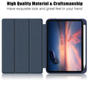 Solid Color TPU + Acrylic Horizontal Flip Leather Tablet Case with Three-folding Holder & Sleep / Wake-up Function & Pen Slot For iPad mini 6(Dark Blue)