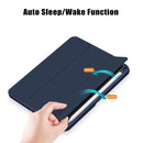 Solid Color TPU + Acrylic Horizontal Flip Leather Tablet Case with Three-folding Holder & Sleep / Wake-up Function & Pen Slot For iPad mini 6(Dark Blue)