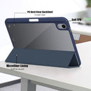 Solid Color TPU + Acrylic Horizontal Flip Leather Tablet Case with Three-folding Holder & Sleep / Wake-up Function & Pen Slot For iPad mini 6(Dark Blue)