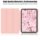 Solid Color TPU + Acrylic Horizontal Flip Leather Tablet Case with Three-folding Holder & Sleep / Wake-up Function & Pen Slot For iPad mini 6(Rose Gold)