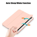 Solid Color TPU + Acrylic Horizontal Flip Leather Tablet Case with Three-folding Holder & Sleep / Wake-up Function & Pen Slot For iPad mini 6(Rose Gold)