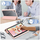 Solid Color TPU + Acrylic Horizontal Flip Leather Tablet Case with Three-folding Holder & Sleep / Wake-up Function & Pen Slot For iPad mini 6(Rose Gold)