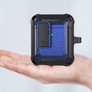 Wireless Earphones Shockproof Bumblebee Carbon Fiber Protective Case with Switch For AirPods 1/2(Black Green)