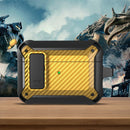 Wireless Earphones Shockproof Bumblebee Carbon Fiber Protective Case with Switch For AirPods Pro(Black Yellow)