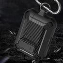 Wireless Earphones Shockproof Bumblebee Carbon Fiber Protective Case with Switch For AirPods Pro(Blue)