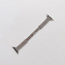 Rhombus Full Diamond Metal Wrist Strap Watch Band + Case For Apple Watch Series 6 & SE & 5 & 4 44mm(Silver)