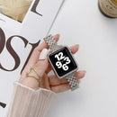 Rhombus Full Diamond Metal Wrist Strap Watch Band + Case For Apple Watch Series 3 & 2 & 1 42mm(Silver)