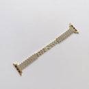 Rhombus Full Diamond Metal Wrist Strap Watch Band + Case For Apple Watch Series 3 & 2 & 1 38mm(Gold)