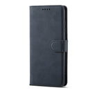 For Samsung Galaxy A22 5G Frosted Anti-theft Brush Horizontal Flip Leather Case with Holder & Card Slots & Wallet(Dark Blue)