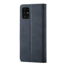 For Samsung Galaxy A22 5G Frosted Anti-theft Brush Horizontal Flip Leather Case with Holder & Card Slots & Wallet(Dark Blue)