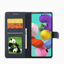 For Samsung Galaxy A22 5G Frosted Anti-theft Brush Horizontal Flip Leather Case with Holder & Card Slots & Wallet(Dark Blue)